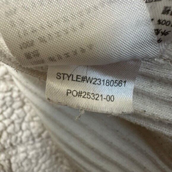 Prana S Diva Jacket Quilted Lightweight Full Zip Snap Sherpa Lined Cream White - Picture 8 of 9